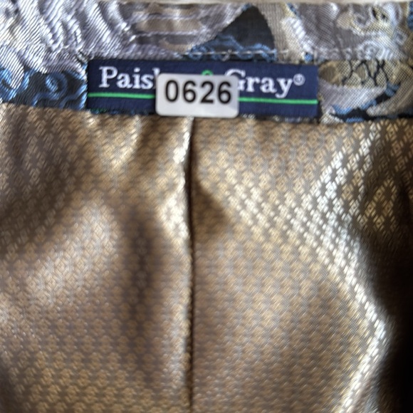 Men’s  Sports Coat, Paisley and Gray.  Size 42 Reg - slim fit NWT - Picture 13 of 13